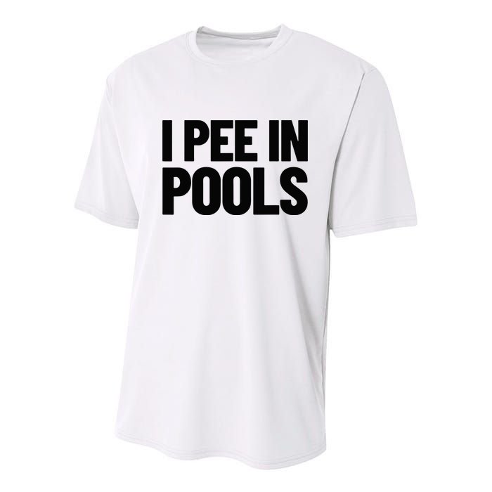 I Pee In Pools Funny Vacation Humor Swimming I Pee In Pools Youth Performance Sprint T-Shirt