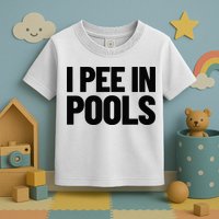 I Pee In Pools Funny Vacation Humor Swimming I Pee In Pools Toddler T-Shirt