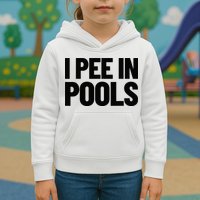 I Pee In Pools Funny Vacation Humor Swimming I Pee In Pools Kids Hoodie