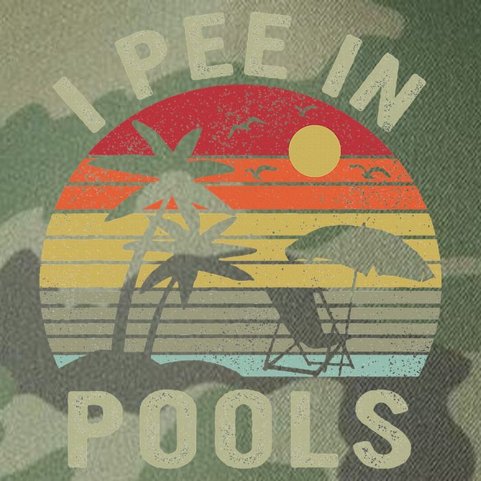 I Pee In Pools Sarcastic Sayings For Pools Lovers Retro Legacy Tie Dye Trucker Hat