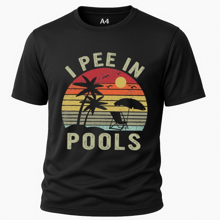 I Pee In Pools Sarcastic Sayings For Pools Lovers Retro Performance Shirt