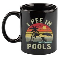 I Pee In Pools Sarcastic Sayings For Pools Lovers Retro 11oz C Handle Ceramic Mug