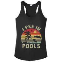 I Pee In Pools Sarcastic Sayings For Pools Lovers Retro Ladies PosiCharge Competitor Racerback Tank