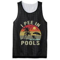 I Pee In Pools Sarcastic Sayings For Pools Lovers Retro Mesh Reversible Basketball Jersey Tank