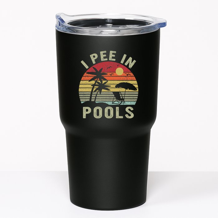 I Pee In Pools Sarcastic Sayings For Pools Lovers Retro Tumbler