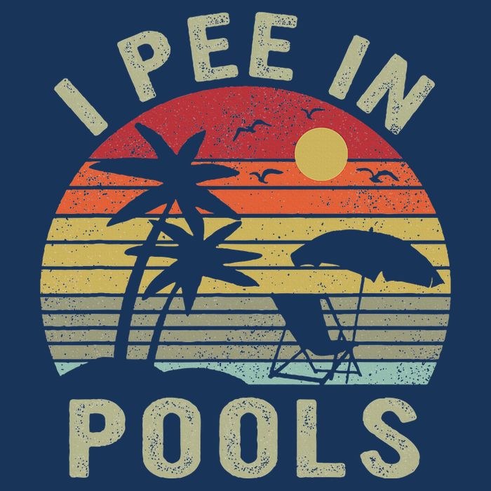 I Pee In Pools Sarcastic Sayings For Pools Lovers Retro Infant Baby Jersey Bodysuit