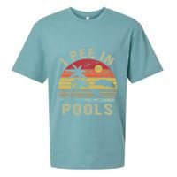 I Pee In Pools Sarcastic Sayings For Pools Lovers Retro Sueded Cloud Jersey T-Shirt
