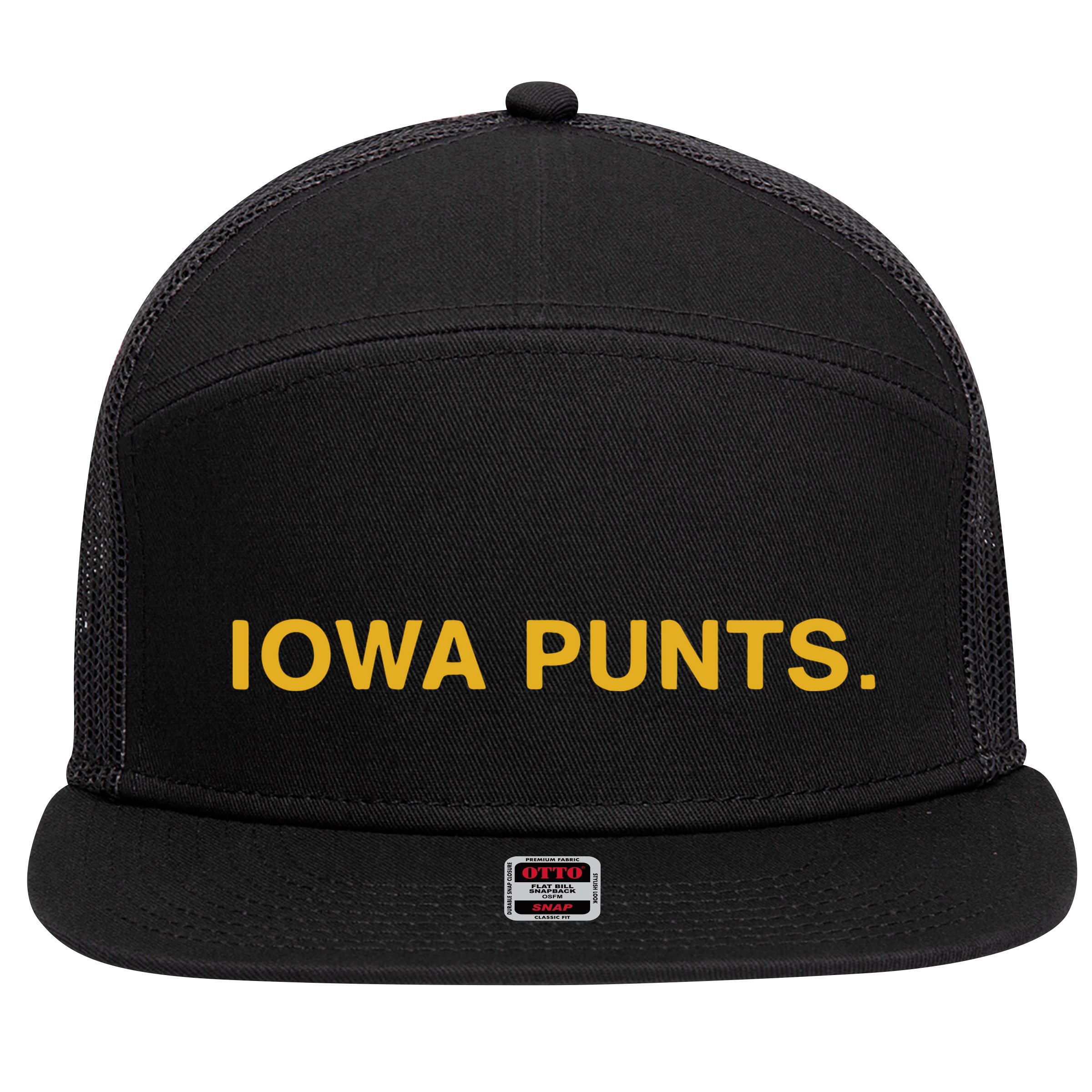 Iowa Punts 7 Panel Mesh Trucker Snapback Hat