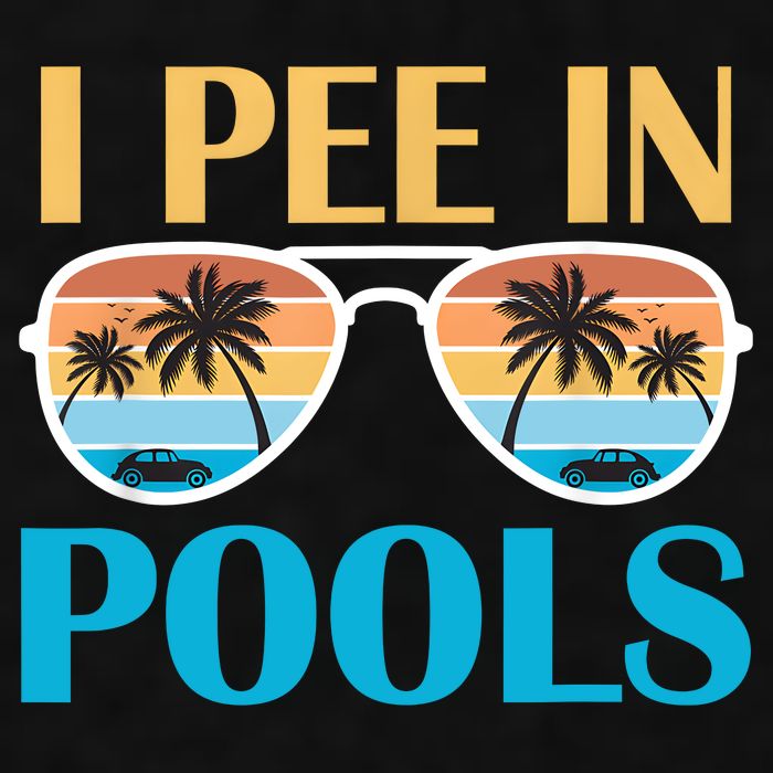 I Pee In Pools Funny Jokes Sarcastic Sayings Ladies PosiCharge Tri-Blend Wicking Tank