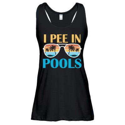 I Pee In Pools Funny Jokes Sarcastic Sayings Ladies Essential Flowy Tank