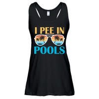 I Pee In Pools Funny Jokes Sarcastic Sayings Ladies Essential Flowy Tank