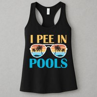 I Pee In Pools Funny Jokes Sarcastic Sayings Womens Tank Top