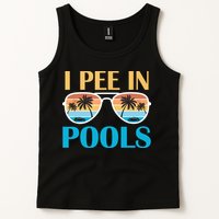 I Pee In Pools Funny Jokes Sarcastic Sayings Tank Top