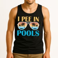 I Pee In Pools Funny Jokes Sarcastic Sayings Tank Top