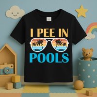 I Pee In Pools Funny Jokes Sarcastic Sayings Toddler T-Shirt