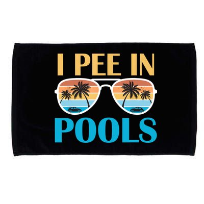 I Pee In Pools Funny Jokes Sarcastic Sayings Microfiber Hand Towel