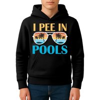 I Pee In Pools Funny Jokes Sarcastic Sayings Kids Hoodie