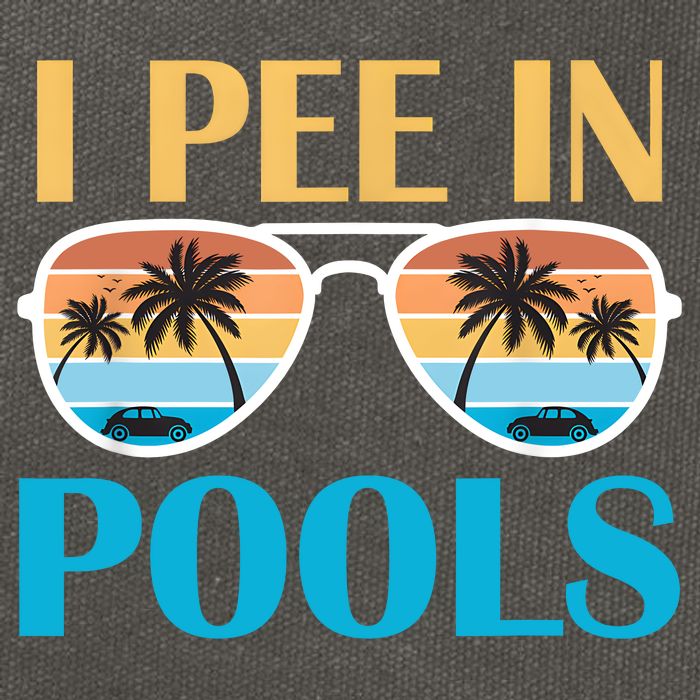 I Pee In Pools Funny Jokes Sarcastic Sayings Cotton Canvas Backpack