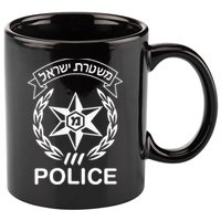 Israeli Police In Hebrew Mishteret Israel Double Sided 11oz C Handle Ceramic Mug