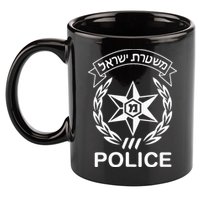 Israeli Police In Hebrew Mishteret Israel Double Sided 11oz C Handle Ceramic Mug