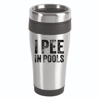 I Pee In Pools Funny Quote Saying Summer Vacation Party 16oz Travel Tumbler