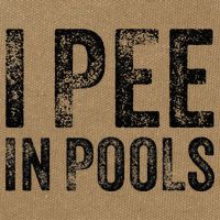 I Pee In Pools Funny Quote Saying Summer Vacation Party Cotton Canvas Backpack
