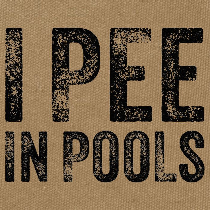 I Pee In Pools Funny Quote Saying Summer Vacation Party Cotton Canvas Backpack