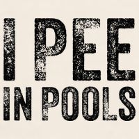 I Pee In Pools Funny Quote Saying Summer Vacation Party Garment-Dyed Women's Muscle Tee