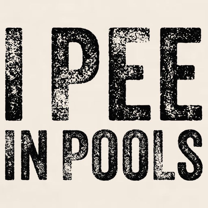 I Pee In Pools Funny Quote Saying Summer Vacation Party Garment-Dyed Women's Muscle Tee