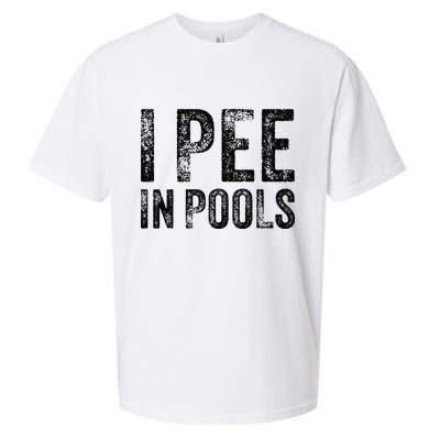 I Pee In Pools Funny Quote Saying Summer Vacation Party Sueded Cloud Jersey T-Shirt