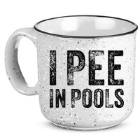 I Pee In Pools Funny Quote Saying Summer Vacation Party 15oz Campfire Ceramic Mug