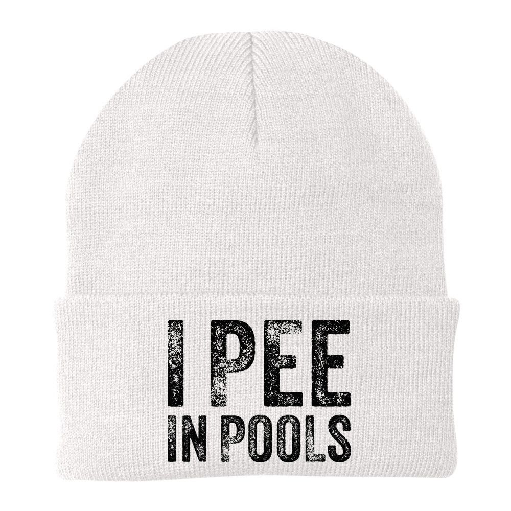 I Pee In Pools Funny Quote Saying Summer Vacation Party Beanie