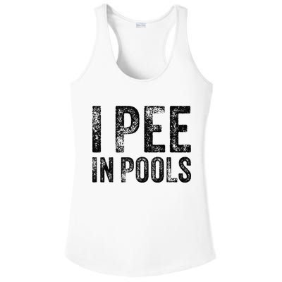 I Pee In Pools Funny Quote Saying Summer Vacation Party Ladies PosiCharge Competitor Racerback Tank