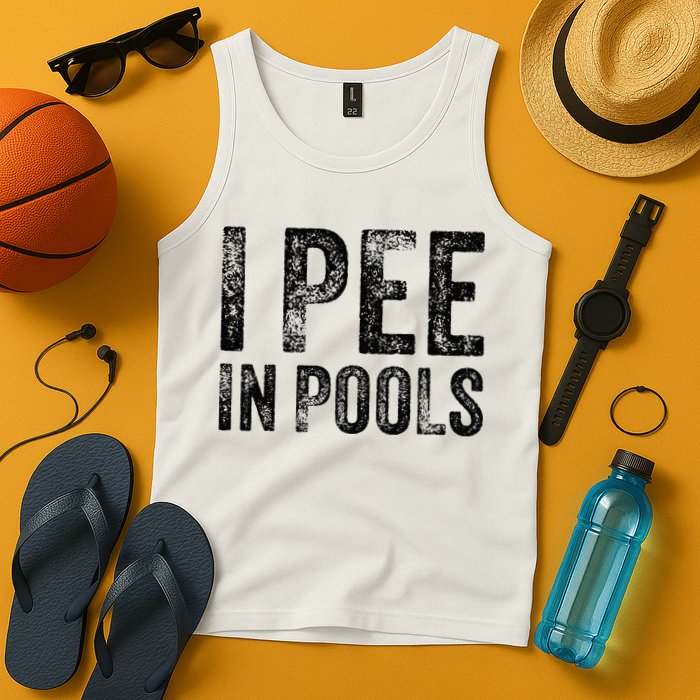 I Pee In Pools Funny Quote Saying Summer Vacation Party Tank Top