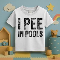 I Pee In Pools Funny Quote Saying Summer Vacation Party Toddler T-Shirt