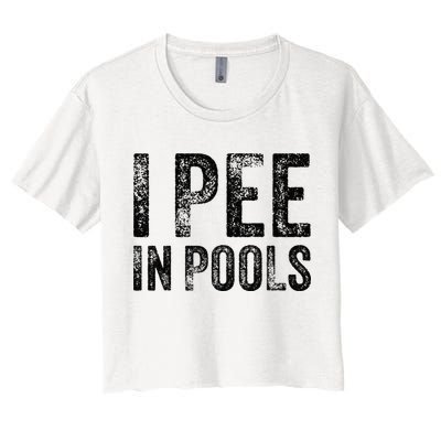 I Pee In Pools Funny Quote Saying Summer Vacation Party Crop Top