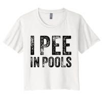 I Pee In Pools Funny Quote Saying Summer Vacation Party Crop Top