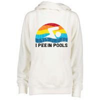 I Pee In Pools Funny Swimmer Swimming Coach Player Womens Funnel Neck Pullover Hood