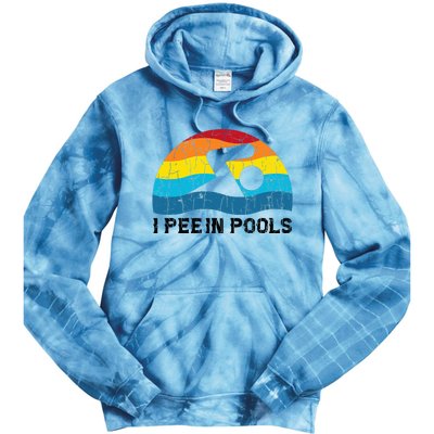 I Pee In Pools Funny Swimmer Swimming Coach Player Tie Dye Hoodie