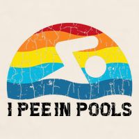 I Pee In Pools Funny Swimmer Swimming Coach Player Garment-Dyed Women's Muscle Tee