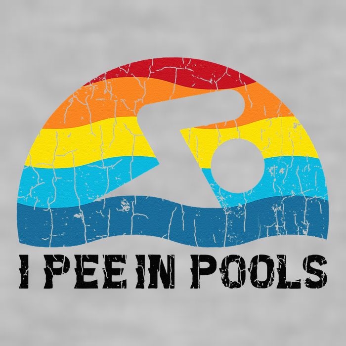 I Pee In Pools Funny Swimmer Swimming Coach Player Ladies PosiCharge Tri-Blend Wicking Tank