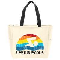 I Pee In Pools Funny Swimmer Swimming Coach Player Zip Tote Bag