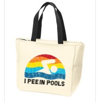 I Pee In Pools Funny Swimmer Swimming Coach Player Zip Tote Bag