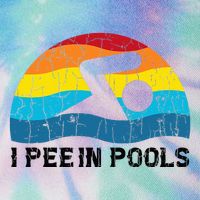 I Pee In Pools Funny Swimmer Swimming Coach Player Legacy Tie Dye Trucker Hat