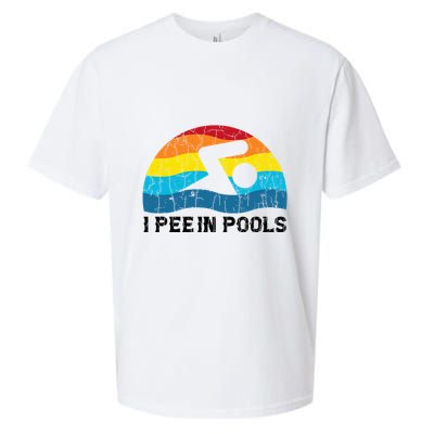 I Pee In Pools Funny Swimmer Swimming Coach Player Sueded Cloud Jersey T-Shirt
