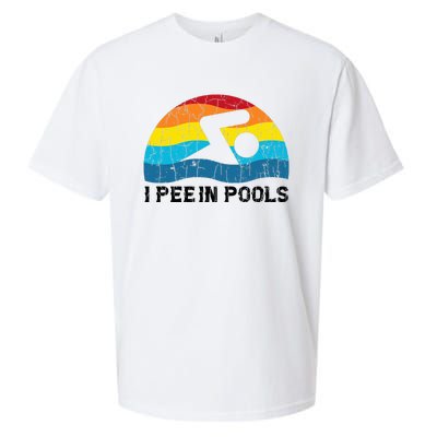 I Pee In Pools Funny Swimmer Swimming Coach Player Sueded Cloud Jersey T-Shirt