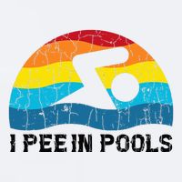 I Pee In Pools Funny Swimmer Swimming Coach Player Sueded Cloud Jersey T-Shirt