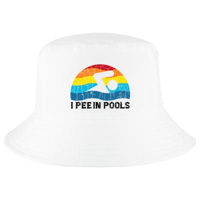 I Pee In Pools Funny Swimmer Swimming Coach Player Cool Comfort Performance Bucket Hat