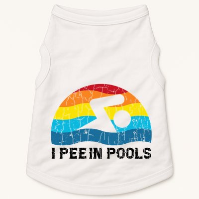 I Pee In Pools Funny Swimmer Swimming Coach Player Doggie Tank