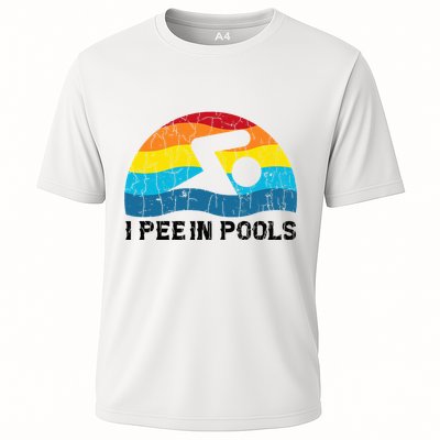 I Pee In Pools Funny Swimmer Swimming Coach Player Performance Shirt